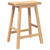 vidaXL barstole 2 stk. massivt gummitræ naturfarvet