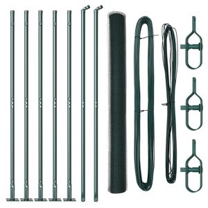 vidaXL Hegnsp&aelig;l Gr&oslash;n 10 x 1,4 m (25 mm net) St&aring;l og PVC