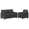 vidaXL Sofa S&aelig;t 2 pcs M&oslash;rkegr&aring; Polyester