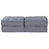 vidaXL Modulsofa 2 pcs Grå 140 x 70 x 36 cm Stof