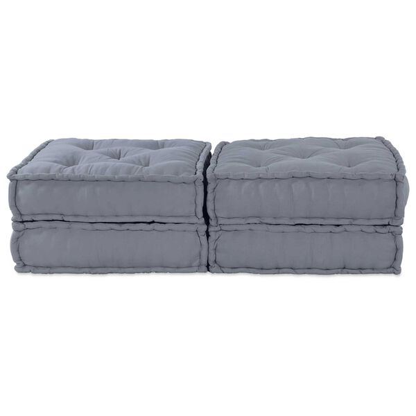 vidaXL Modulsofa 2 pcs Grå 140 x 70 x 36 cm Stof