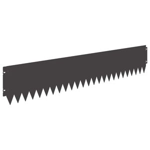 vidaXL Pl&aelig;nekant 10 pcs 103 x 20 cm St&aring;l Sort