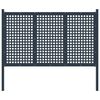 vidaXL havehegn st&aring;l 178x125 cm antracit