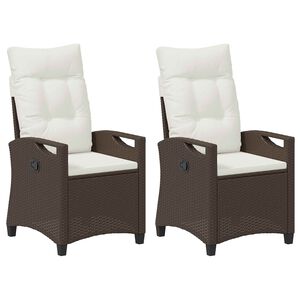 vidaXL Have Stol 2 pcs Brun og Creme 56 x 60 x 112 cm
