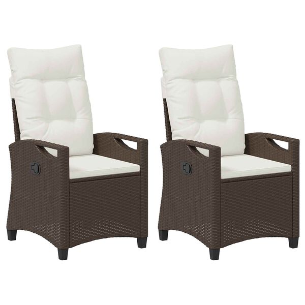 vidaXL Have Stol 2 pcs Brun og Creme 56 x 60 x 112 cm