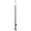 vidaXL pullertlampe med sensor og stikkontakt 110 cm rustfrit st&aring;l IP44