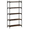 vidaXL bogreol 5 hylder 80x30x154 cm konstrueret tr&aelig; r&oslash;get eg