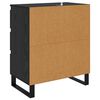 vidaXL Sideboard med skuffe Sort eg 60 x 35 x 70 cm Konstrueret tr&aelig;