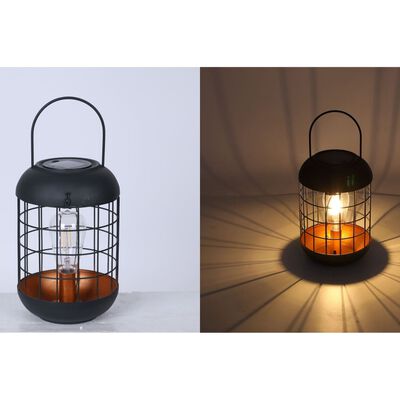 Luxform soldrevet LED-bordlampe Lighthouse kobberfarvet og sort