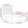vidaXL Box spring seng med madras Sort 120 x 190 cm Stof