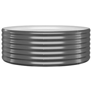 vidaXL plantekasse 100x100x36 cm galvaniseret st&aring;l antracitgr&aring;