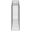 vidaXL buede gabionkurve 40 stk. 200x50x120/140 cm galvaniseret jern
