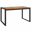 vidaXL havebord med U-formede ben 140x80x75 cm massivt akacietr&aelig;