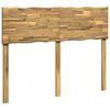 vidaXL Sengegavl med naturkant ROSTOCK Hvid 140 cm Massivt Akacietr&aelig;
