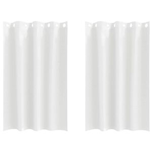 vidaXL M&oslash;rkl&aelig;gningsgardiner med ringe 2 stk. Ren Hvid 175 x 140 cm