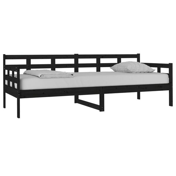 vidaXL daybed 80x200 cm massivt fyrretr&aelig; sort
