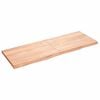 vidaXL v&aelig;ghylde 140x50x(2-4) cm behandlet massivt egetr&aelig; lysebrun