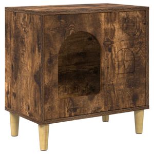 vidaXL Kat Hus R&oslash;get eg 51 x 30 x 52 cm Konstrueret tr&aelig;