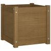 vidaXL plantekasse 40x40x40 cm massivt fyrretr&aelig; gyldenbrun