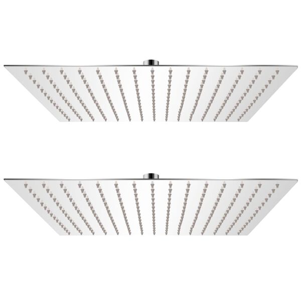 vidaXL brusehoveder rainshower-funktion 2 stk. rustfrit stål 40 x 40 cm