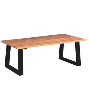 vidaXL sofabord i massivt akacietr&aelig; 110 x 60 x 40 cm