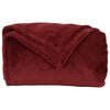 vidaXL Throw t&aelig;ppe Bordeaux R&oslash;d 130 x 150 cm Fleece