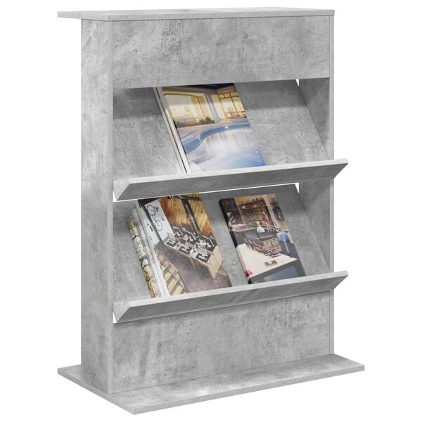 vidaXL Magasin Rack Beton Gr&aring; 70 x 41 x 96 cm Konstrueret tr&aelig;