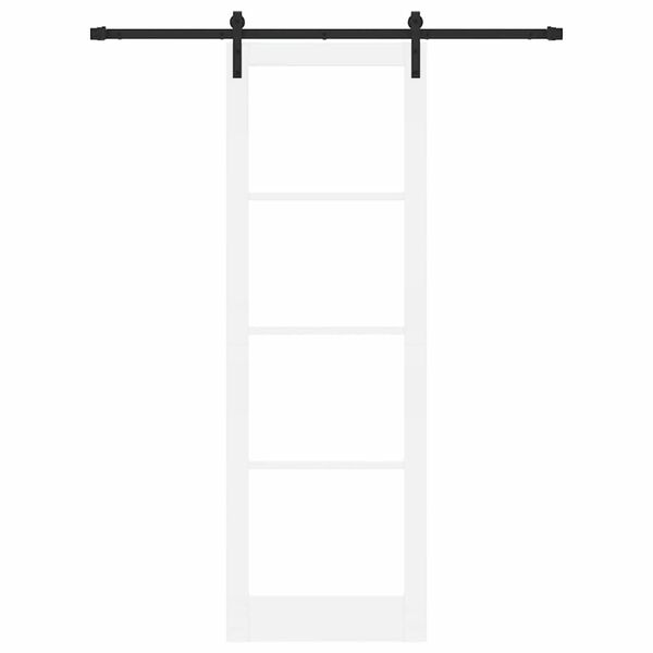 vidaXL Skyded&oslash;r ORKDAL Hvid og sort 78 x 232 cm