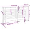 vidaXL radiatorskjuler MDF 152x19x81,5 cm hvid