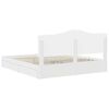 vidaXL Opbevaringsseng med skuffe Hvid 200 x 200 cm Konstrueret tr&aelig;