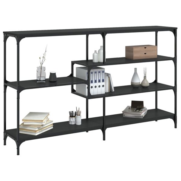 vidaXL konsolbord 160x32x95 cm konstrueret tr&aelig; sort