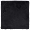 vidaXL shaggy gulvt&aelig;ppe NAVARRA 160x160 cm h&oslash;je luv polyester sort