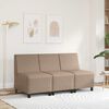 vidaXL | Modulsofa enhed uden arme | Cappuccino 55 x 74 x 82 cm Kunstl&aelig;der
