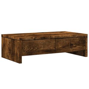 vidaXL sk&aelig;rmholder med skuffer 50x27x15 cm konstrueret tr&aelig; r&oslash;get eg