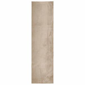 vidaXL Medium luv bl&oslash;d og vaskbar t&aelig;ppe HUARTE Sandfarvet 80 x 400 cm