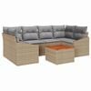 vidaXL Havesofa S&aelig;t 7 stk. Beige polyrattan