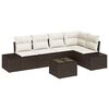 vidaXL Havesofa S&aelig;t 6 stk. Brun polyrattan