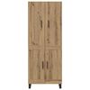 vidaXL Highboard 2 pcs Artisan Egetr&aelig; 69,5 x 34 x 180 cm