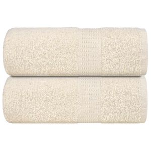 vidaXL vaskeh&aring;ndkl&aelig;der FROGN 2 stk. cremefarvet 30x30 cm 360 gsm