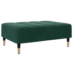 vidaXL fodskammel 77x55x31 cm velour m&oslash;rkegr&oslash;n