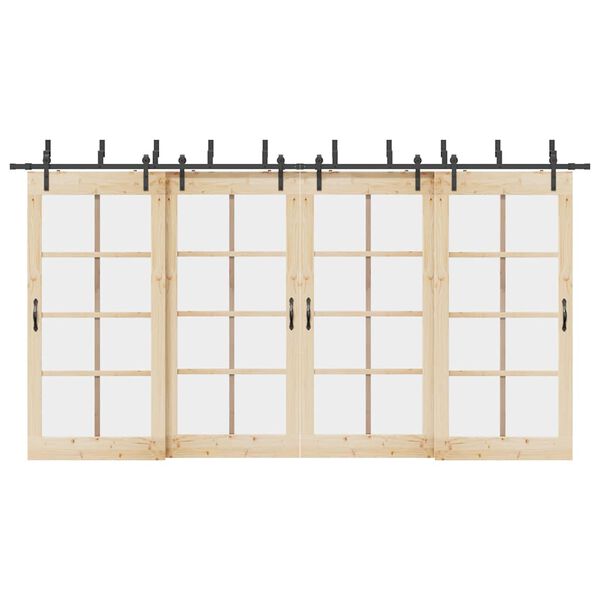 vidaXL skinnes&aelig;t til skyded&oslash;r 427 cm st&aring;l sort