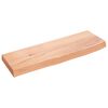 vidaXL v&aelig;ghylde 60x20x4 cm behandlet massivt egetr&aelig; lysebrun