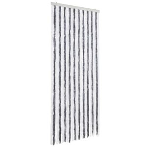 vidaXL insektgardin gr&aring; og hvid 90 x 220 cm chenille