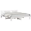 vidaXL Sengestel med hovedg&aelig;rde Hvid 180 x 200 cm Massiv fyrretr&aelig;