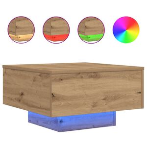 vidaXL Sofabord Artisan Egetr&aelig; 55 x 55 x 31 cm Konstrueret tr&aelig;