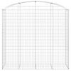 vidaXL buet gabionkurv 200x50x180/200 cm galvaniseret jern