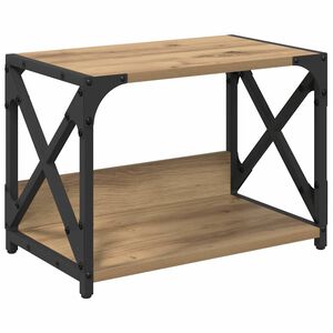 vidaXL Printerstand Artisan Egetr&aelig; 44 x 26 x 31.5 cm Konstrueret tr&aelig;