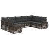 vidaXL Havesofa S&aelig;t 9 stk. Gr&aring; og M&oslash;rkegr&aring; polyrattan