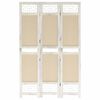 vidaXL 3-panels rumdeler 105x165 cm stof cremefarvet