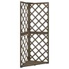 vidaXL espalier til hj&oslash;rne 50x50x145 cm massivt grantr&aelig; gr&aring;